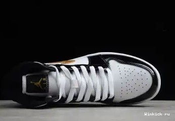 Air Patent 1 Black White Jordan Mid Gold 0527
